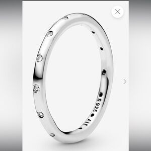 Pandora Simple Sparkling Band Ring. Size 7.5